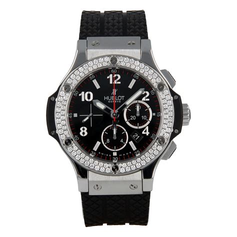 hublot bracelet leather|hublot diamond bezel.